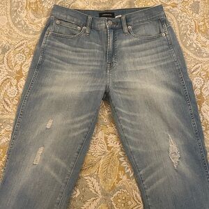 J. Crew Light Blue Distressed Straight Leg Jeans